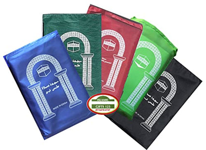 6 Pcs Mini Pocket Portable Travel Prayer Praying Rug Mat Namaz Carpet Islamic Muslim Gebetsteppich Foldable Waterproof Salah Slalat Sajadah Sajda Sajjadah Gift Ramadan Eid Random Assortment
