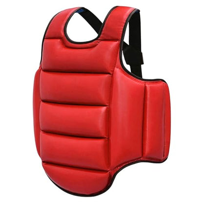 Boxing Body Protector, Reversible Chest Protector, Adjustable Taekwondo Sparring Gear, Sponge Boxing Training Equipment 160-180cm Equipment for Training Body Guard - color: Red & Blue