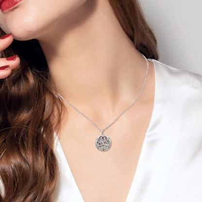 PRAYMOS 925 Sterling Silver Religious Islamic Necklace/Irish Triquetra Celtic Knot Pendant Jewelry Gift for Women - style: 1-Celtic Knot Necklace