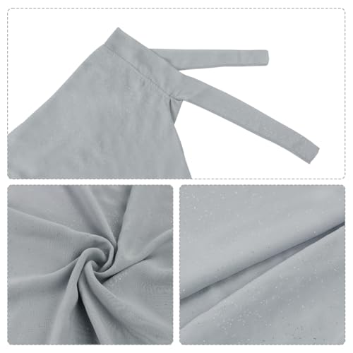 SIQITECHNO Womens Muslim Long Khimar Hijab Scarf Chiffon Sparkling Islamic Arabian Khimar Niqab Ramadan Eid Prayer Scarf Wrap - color: Grey