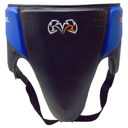 RIVAL Boxing RNFL10 360 Groin Protector with Intelli-Shock D3O Foam, Intelligently Adapts to The Intensity of Any Hit - color: Black/Blue, size: X-Large