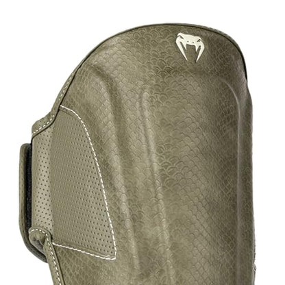 Venum Impact Evo Scales Shin Guards - color: Army Green