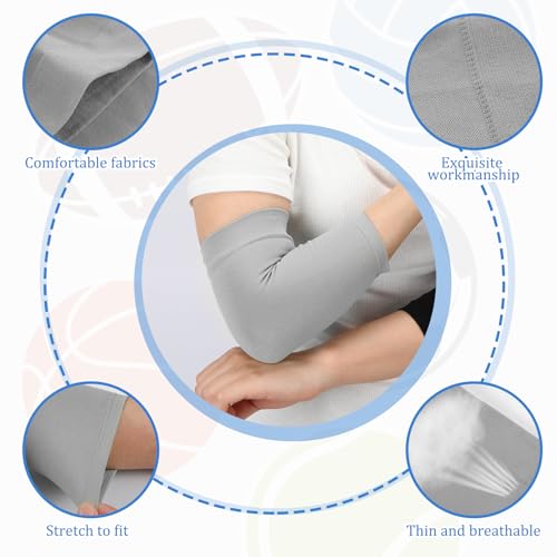 Vicenpal 2 Pairs Tattoo Cover up Sleeve Forearm Arm Sleeves for Women Men Compression Tattoo Upper Arm Cover(Gray, Black) - color: Gray, Black