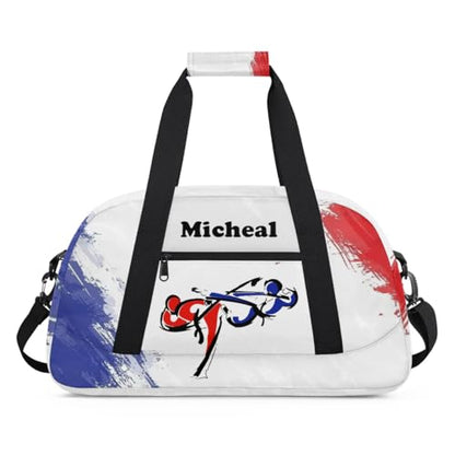 Personalized Martial Art Bag Duffel Bag for Girls, Custom Taekwondo Karate Bag Overnight Bags for Travel Weekender Practice Battle(1) - color: Option 9