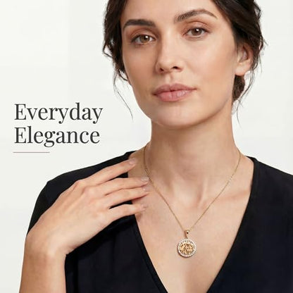 Shema Israel Necklace Sterling Silver CZ Hebrew Prayer Jewish Women Gift - color: gold