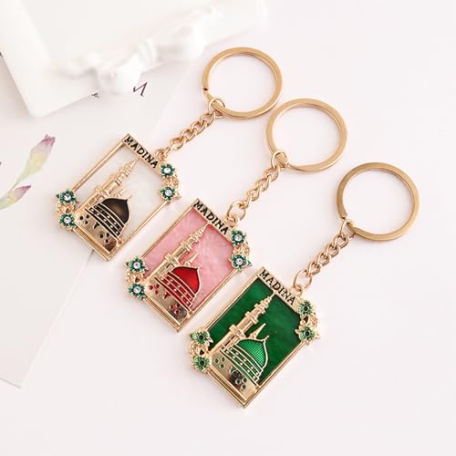 2 Pieces Islamics Prayer Theme Keychains Portable Faith Inspired Jewelry For Muslims Men Women Travel Essential Traditional Keychain Design