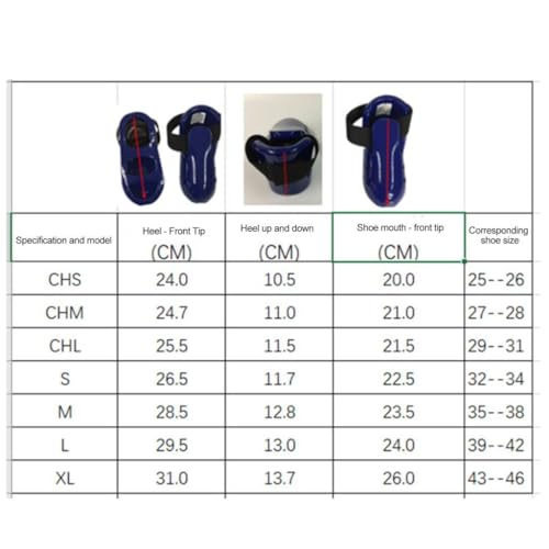 Taekwondo Foot Guard Pair Taekwondo Foot Protector Karate Sparring Foot Gear Arts Gear Instep Protector Guards No Slip Sole NBR Foa, Red, M