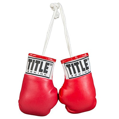 TITLE Boxing 3.5” Mini Boxing Gloves: Keyrings, Mini Boxing Gloves, Boxing Novelty Items, Boxing Gear - color: Red