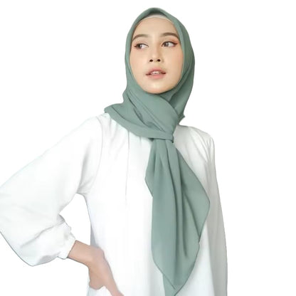 SYANKANGXIAO 4 Pieces 43Inch Square Scarf Shawls for Women Muslim Plain Wrap Hijab Head Scarf Turban - color: Coffee + Rust Red Camel+yellow