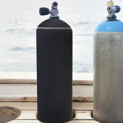 Scuba Diving Tank Neoprene Cover, Dive Cylinder Sleeve for Standard Aluminum or Steel Tanks, Protective Wrap with Cotton Lining - color: Black