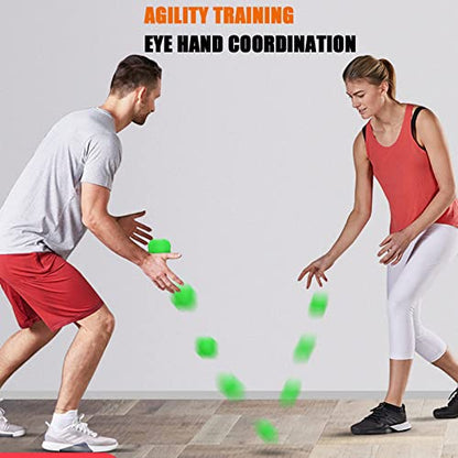 AIRLAXER Reaction Ball,Reflex Ball for Hand Eye Coordination Training,2.83 inch,Pack of 3-Orange,Blue,Yellow.