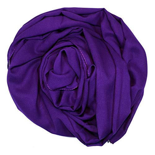 -Quality Shawl/Scarf Collection- (MADE IN TURKEY) - color: Plain Chiffon - Damson - Islamic Hijab -
