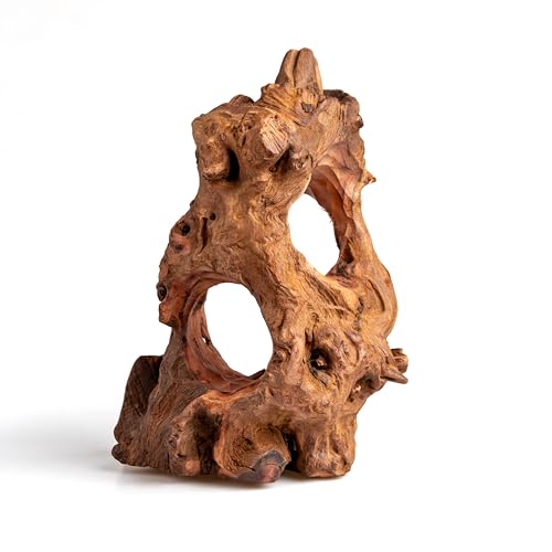 emours Porous Natural Driftwood for Aquarium, Aquascaping Driftwood with Holes, Hand-Selected Tunnels & Hideouts, Aquascaping Hardscape, Terrarium Reptile Décor, No Paint or Resin (6-8" (15-20 cm)) - size: 6-8" (15-20 cm)