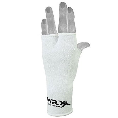 MRX Muay Thai Boxing Inner Gloves Protective Hand Wrap - color: White, size: Medium