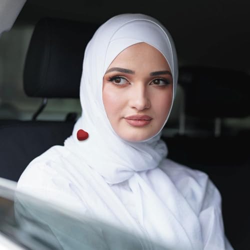 Hijab Magnets, 12PCS Strong Magnetic Scarf Pins Colorful Heart/Star Shapes Pinless Brooch for Shawls Hats Dresses