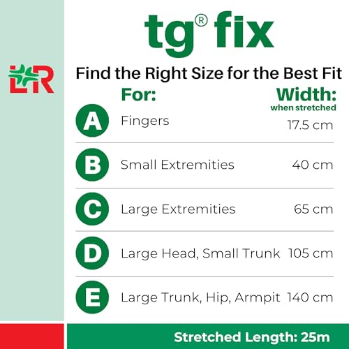 Lohmann & Rauscher tg Fix Net Tubular Bandage, Elastic, Size B, 40cm x 25m | Wide-mesh bi-elastic tubular net bandage that holds wound dressings in place without tape - size: Size B - Small Extremities