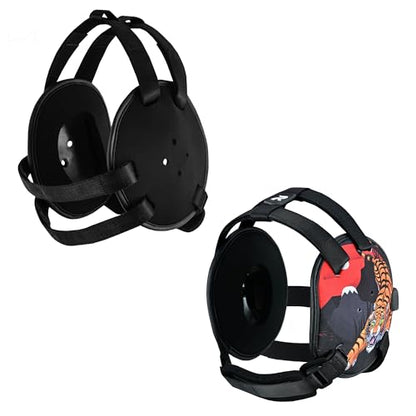 ROAR-INT Kid's Ear Guard BJJ Grappling Head Guard Adjustable Wrestling Headgear for Boys and Girls Earguard MMA Jiu Jitsu (Tiger/Black (2Pcs)) - color: Tiger/Black (2pcs)