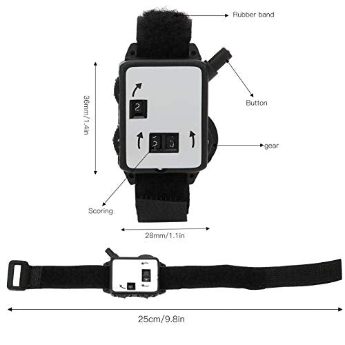 Socobeta 3Pcs Manual Golf Stroke Counter Wrist Watch Style Score Keeper Accessories