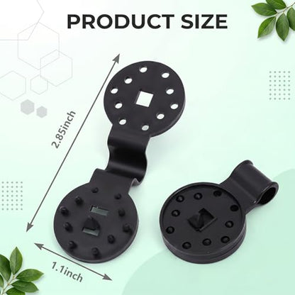 50PCS Shade Cloth Clips, Heavy Duty Lock Grip Sun Shade Net Clamps, Durable Plastic Awning Clips, Round Black Clips for Outdoor Gardening Windproof Awning Clamp & Sun Shade Net