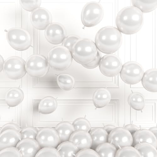 Pearl White Link Balloons,120Pcs 6Inch White Linking Balloons - color: Pearl White
