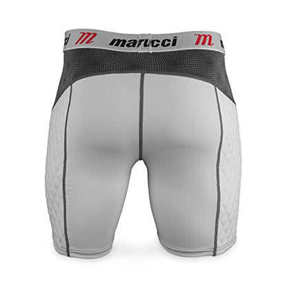 Marucci Men's Marucci Adult Elite Padded Slider Shorts - color: White, size: X-Large