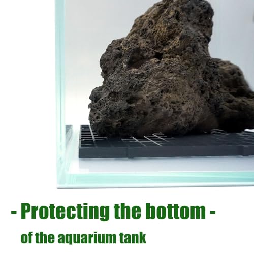 LINLAN 4 Pieces 5.9x11.8in (15X30cm) Aquarium Grid Plastic, Fish Tank Divider, Egg Crate for DIY Filtration and Bottom Protection in Aquascaping(White-No Accessories) - size: S 4Pcs