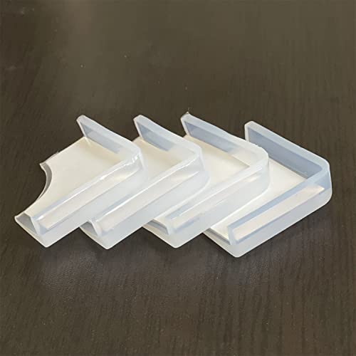 Food-Graded Silicone Clear Thin Corner Protectors, Baby Proofing Table Edge Guards, Pre-Taped Single-Side Adhesive for Kids Child Safety, Cabinets Counter Furniture Bumpers (4, 1/5x4/5 in (Width)) - size: 1/5x4/5 in (Width)