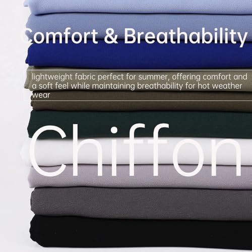 Chiffon Scarf for Women Lightweight Breathable Sunscreen Soft Solid Hijab Scarf for Daily & Muslim Wear - color: Light Rose Pink Chiffon Scarf