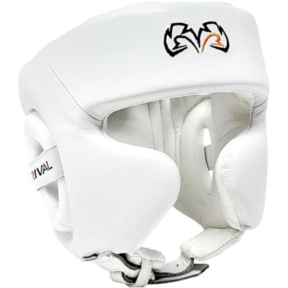 RIVAL Boxing RHG2 Hybrid Headgear - Ultra-Thin, Super-Sleek Design, Compact Training Style with Cheek Guards - color: White, size: Small