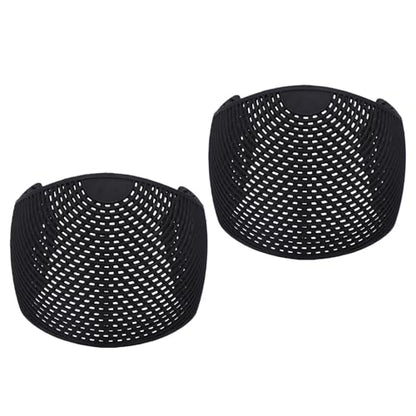 Bewinner Lightweight Hijab Under Scarf Base Layer | 2 Pack Non Slip Hair Grip Band Elastic Headband for Sports Black (Black) - color: Black