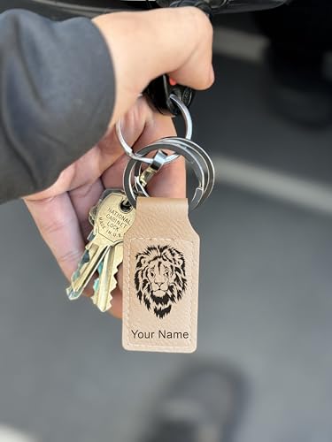 LaserGram Rectangle Keychain, Allah 2, Personalized Engraving Included (Beige) - color: Beige