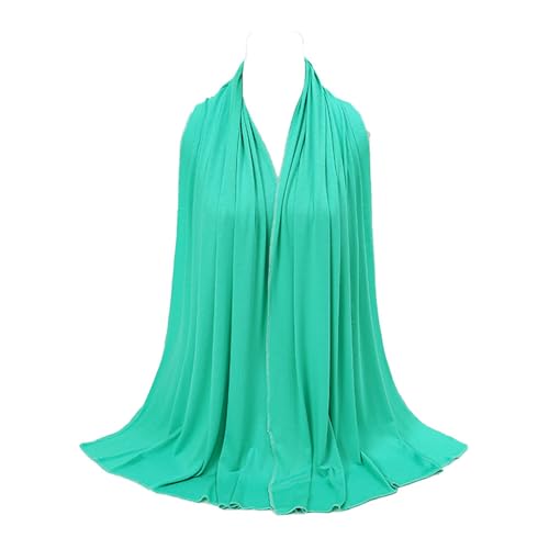 Non-see-through Premium Jersey Maxi Hijab Head Scarf Wrap for Muslim Women - color: Green