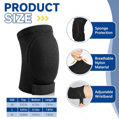 1 Pairs Muay Thai Elbow Pads and Knee Pads for Muay Thai Kick Boxing Wrestling Basketball Adjustable Protector Avoid Abrasion Bruise Sprain During Training Ensure Safety for Man(Black,L) - size: L