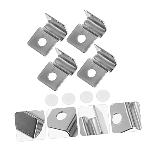 Happyyami 4pcs Fish Tank Glass Cover Brackets Easy Install Clips for Aquarium Lid Support Prevent Fish from Jumping Tank Accessories