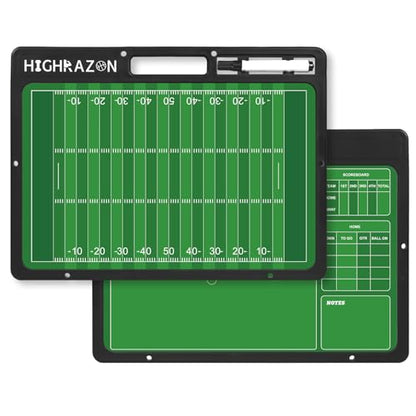 Football Dry Erase Board for Coaches 16.5×12.5, Double Sided Handheld Foldable Tactics Clipboard with Dry Erase Marker and Eraser, Portable Football Coaching Board Perfect Coach Gifts
