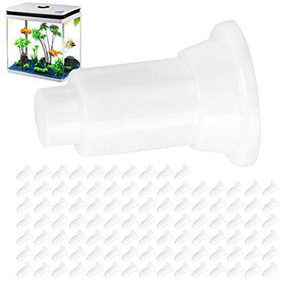 100Pcs Aquarium Isolation Board Support Feet, Adjustable Height PVC Fish Tank Divider Stands, with Food Grade Safety Material, for Easy Cleaning and Stability in Fish Tanks (100 Foot Nails) - color: White