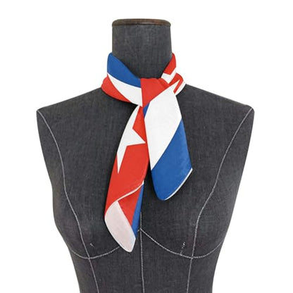 Women's Silk Scarf Square Satin Head Scarves Fashion Neck Scarf Hair Wraps Silk Bandana - color: Cuba Flag