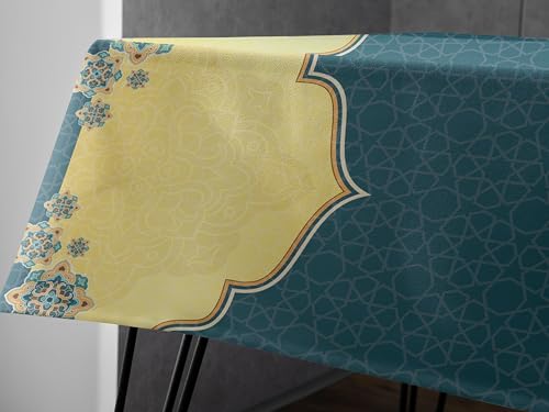 OLEEK Ramadan Table Cloth (87x51in)- Ramadan Decorations for Home 2026 - Ramadan Table Cover - Ramadan Gifts - Ramadan Decor - Ramadan Decorations for Table - Ramadan Decoration زينة رمضان كريم ديكور
