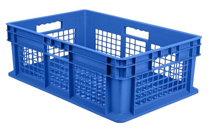 Hudson Exchange 24 x 16 x 8" (4 Pack) Mesh Straight Wall Handled Storage Container Tote, Blue - color: Blue, size: 4 Pack