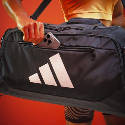 adidas Defender 5 Duffel Bag for Sports, Gym and Travel, Ray Blue/White, OSFA - color: Ray Blue/White, style: Medium (59l)