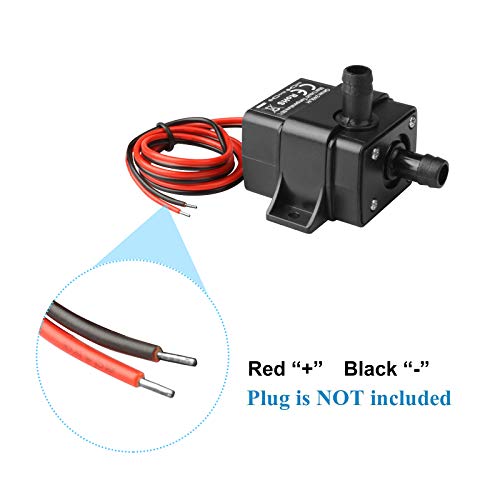 2-Pack DC12V Mini Submersible Water Pump, Max 63 GPH for Aquarium, Pond, Fountains