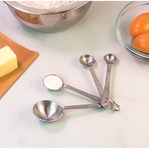 Mrs. Anderson’s Baking Measuring Spoons, Heavyweight 18/8 Stainless Steel, 4-Piece Set - style: Measuring Spoons, 4-Piece Set