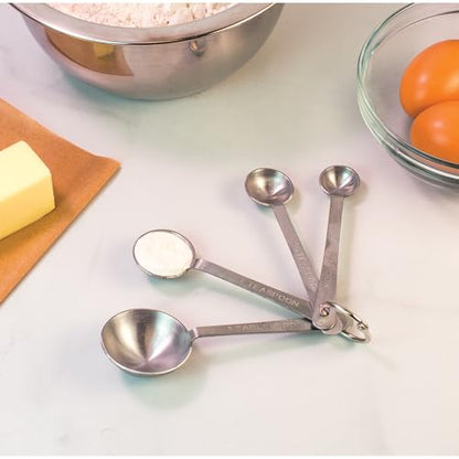 Mrs. Anderson’s Baking Measuring Spoons, Heavyweight 18/8 Stainless Steel, 4-Piece Set - style: Measuring Spoons, 4-Piece Set