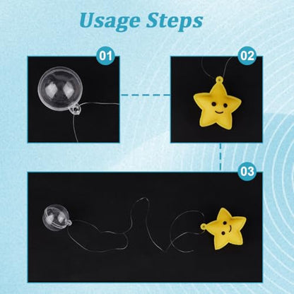 GORGECRAFT 3Pcs 3 Styles Floating Fish Tank Decorations Silicone Plastic Cartoon Sun Moon Star Aquarium Device Landscapes Decorations Accessories Suitable for All Kinds of Fishes Tanks - style: Mixed Shapes