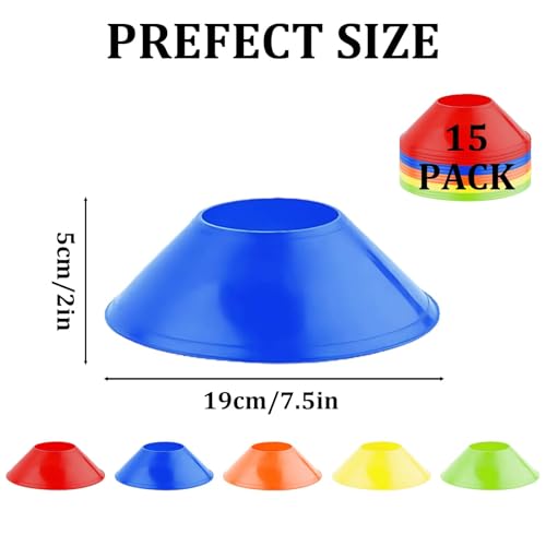 100/50 Pack Soccer Cones, Disc Cones for Sports Training with Mesh Bag, Sports Cones for Training Drills Practice