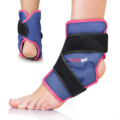 Magic Gel Ankle Ice Pack Wrap for Swelling, Reusable Ice Packs for Ankle Injuries, Flexible Hot & Cold Packs, Foot Ice Pack Wrap Ice Socks for Sprained Ankle, Achilles Tendonitis & Fasciitis Relief