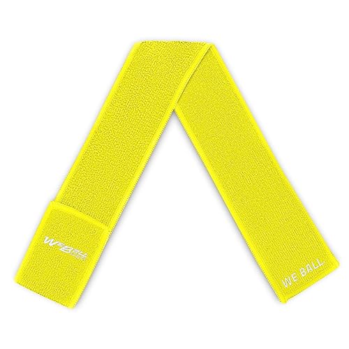 We Ball Sports Streamer Football Towel, Sports Towel with Hook and Loop Fastener to Clean Football Visor and Gloves (Bright Yellow) - color: Bright Yellow