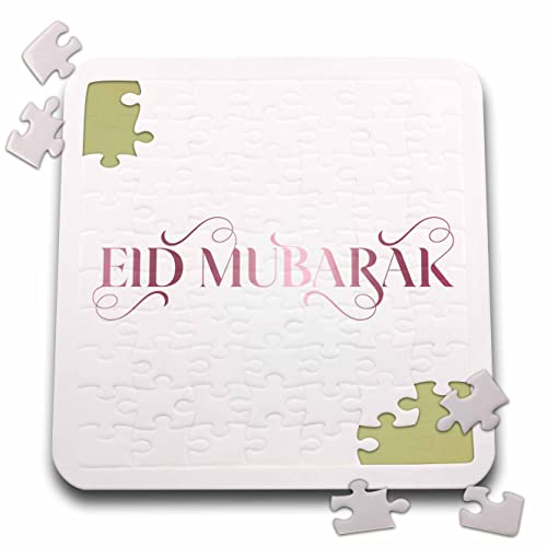 3dRose 3DRose Mahwish - Quote - Image of Quote Eid Mubarak - Puzzles (pzl-362867-2)