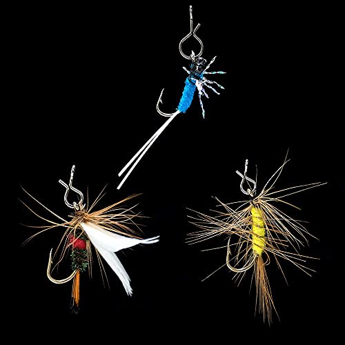 Dr.Fish 50 Pack Fly Fishing Snap 3 Sizes Stainless Steel Quick Change Lure Clip for Fishing Flies, Trout Fishing - size: L(0.35")-50 Pack