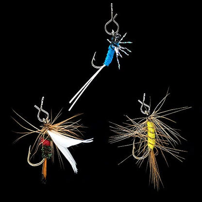 Dr.Fish 50 Pack Fly Fishing Snap 3 Sizes Stainless Steel Quick Change Lure Clip for Fishing Flies, Trout Fishing - size: L(0.35")-50 Pack